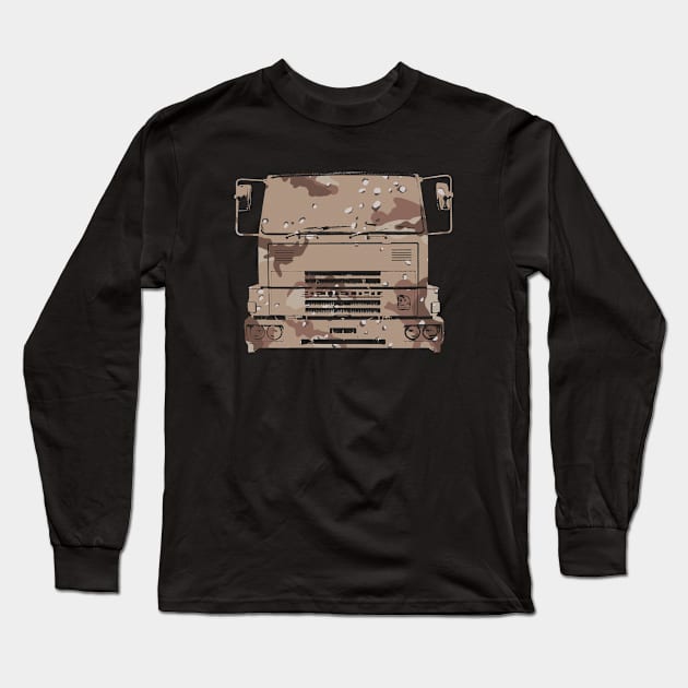 Bedford TM 1980s classic heavy lorry desert camouflage Long Sleeve T-Shirt by soitwouldseem